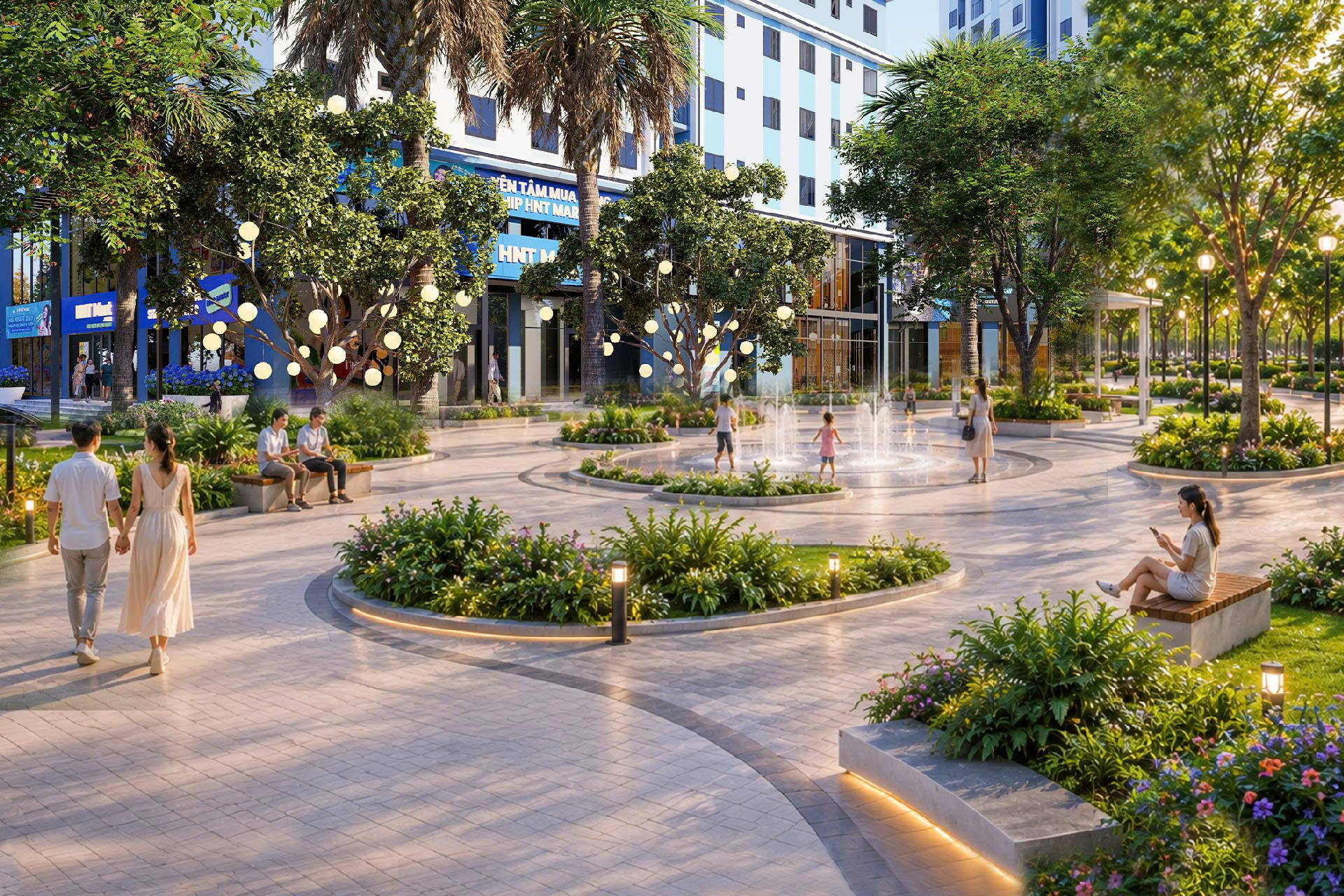 Môi trường sống xanh, văn minh và an lành dành cho các gia đình trẻ tại HNT Green House (Ảnh: Phối cảnh minh họa)